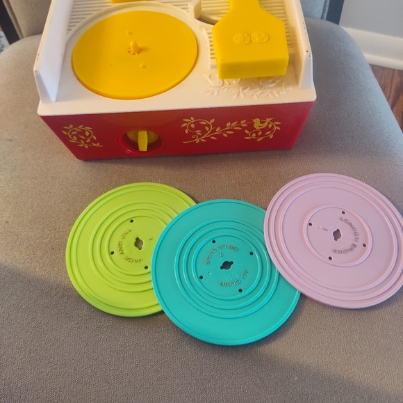 Toys Fisher Price Record Player With 3 Discs Poshmark